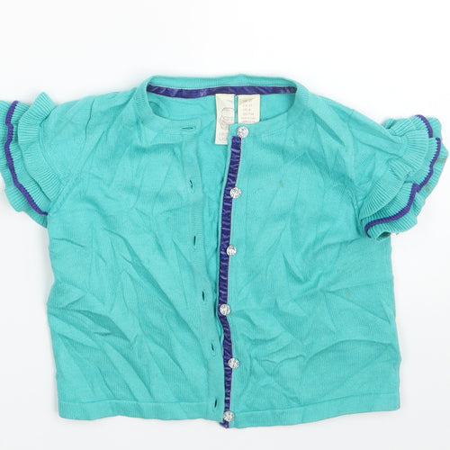 First Wish Girls Green   Cardigan Jumper Size 4 Years