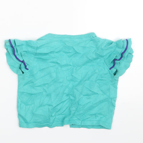 First Wish Girls Green   Cardigan Jumper Size 4 Years