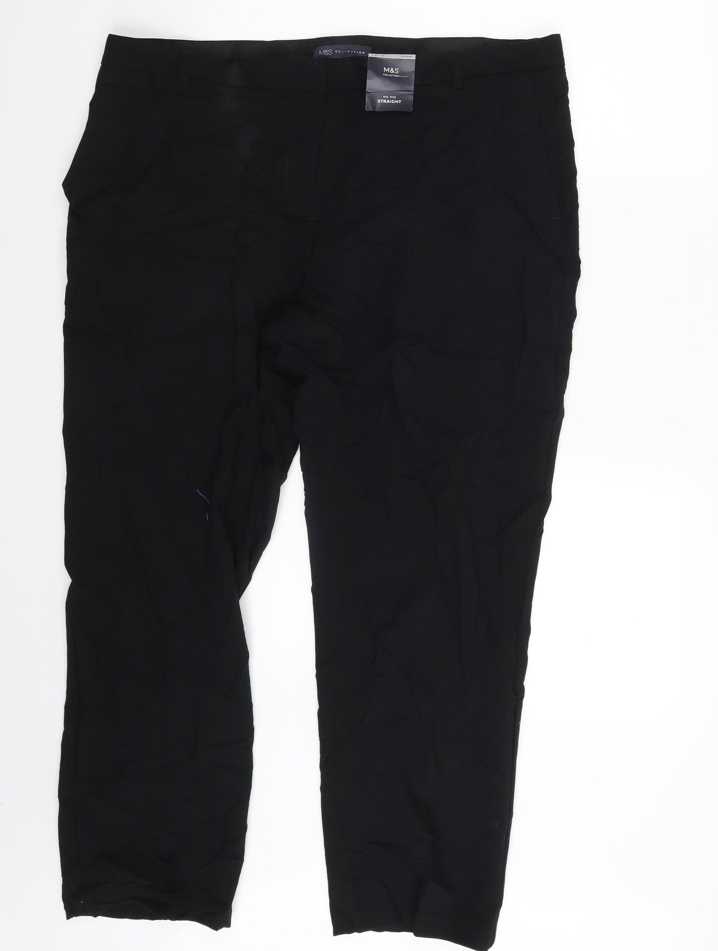 M&S Womens Black   Trousers  Size 20 L26 in