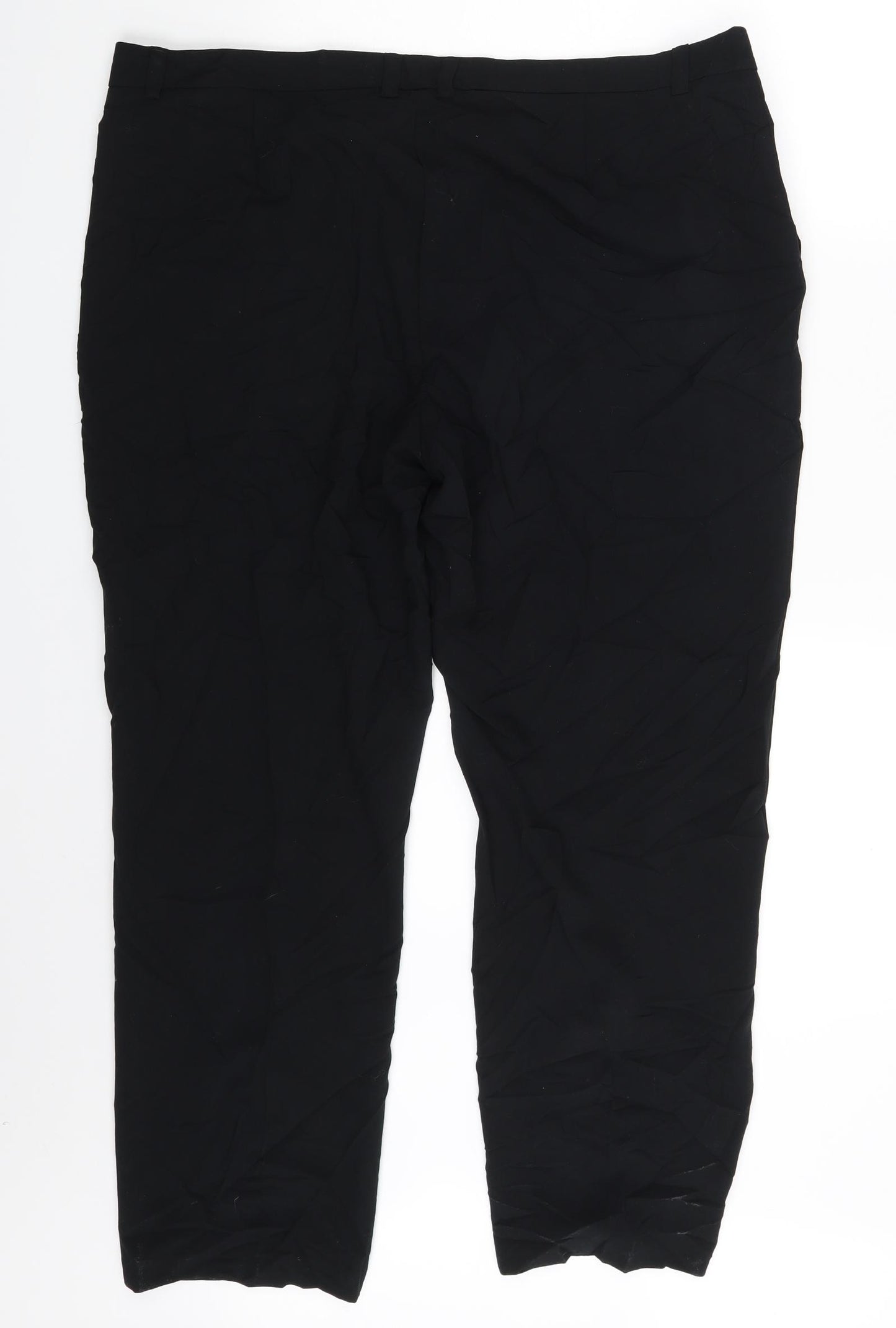M&S Womens Black   Trousers  Size 20 L26 in