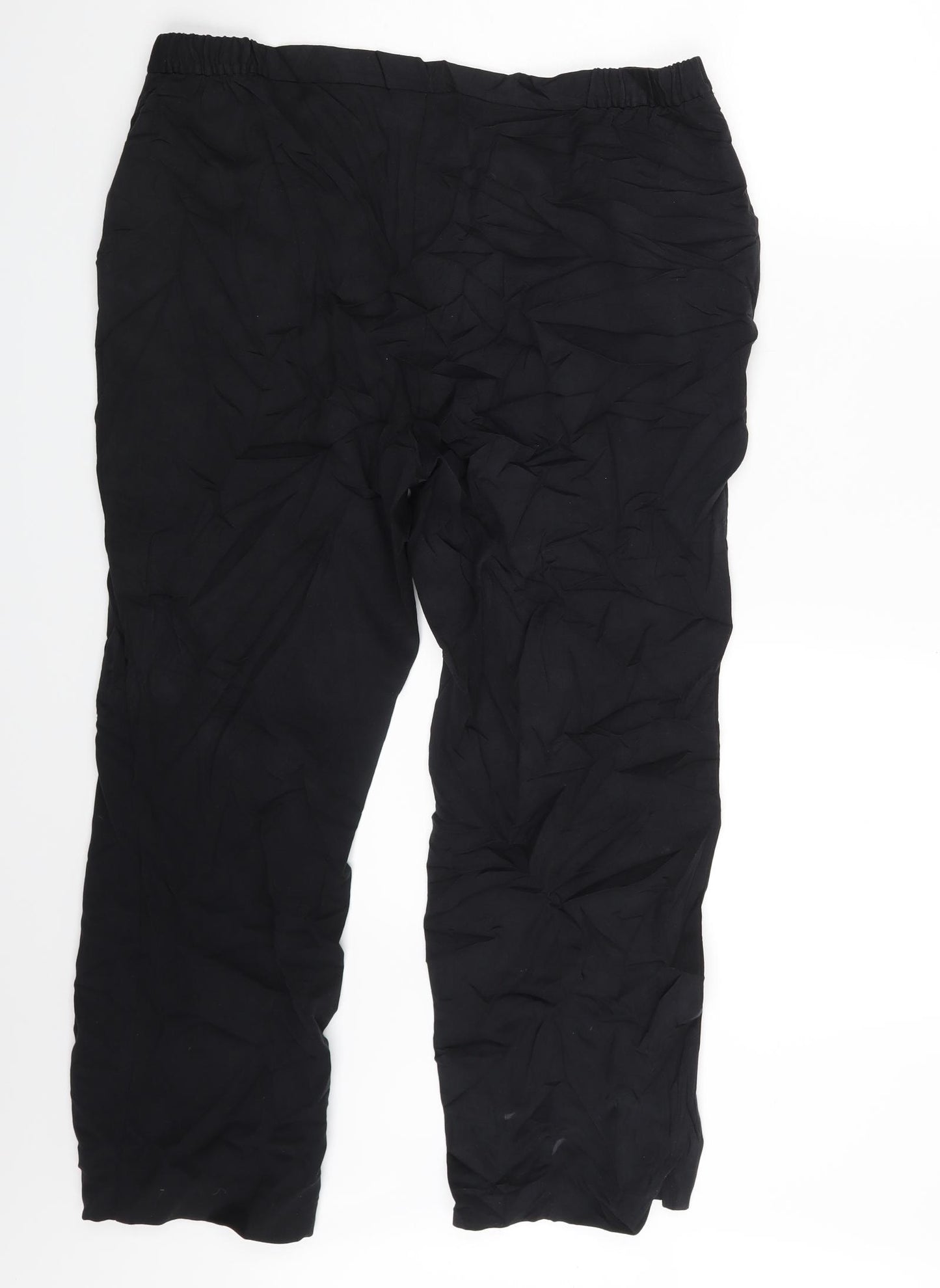 M&S Womens Black   Trousers  Size 16 L25 in