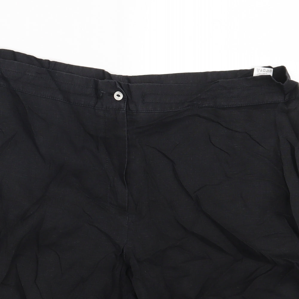 M&S Womens Black   Sweat Shorts Size 18