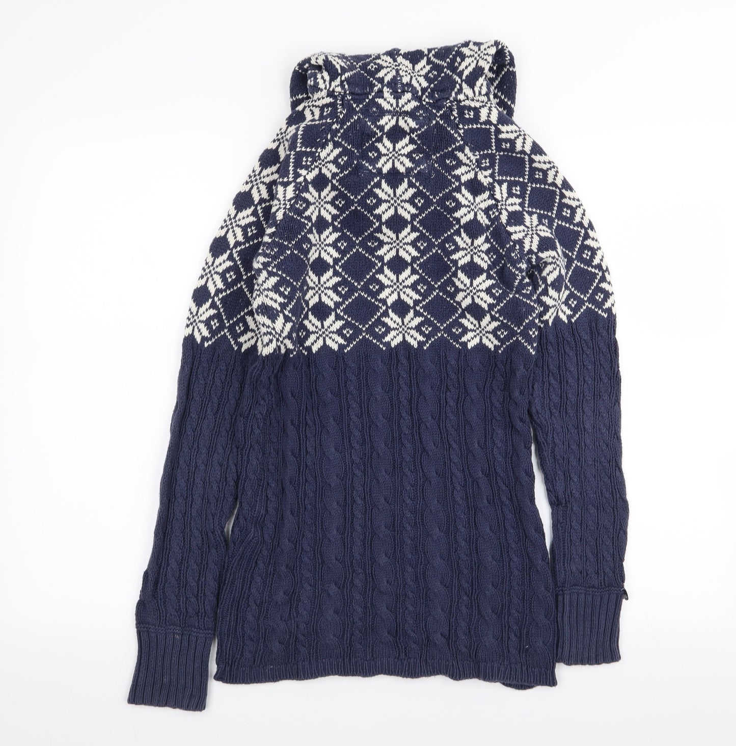 Superdry Womens Blue Geometric  Pullover Jumper Size S
