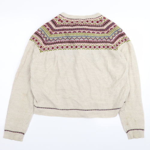 Indigo Womens Multicoloured Geometric  Cardigan Jumper Size 16