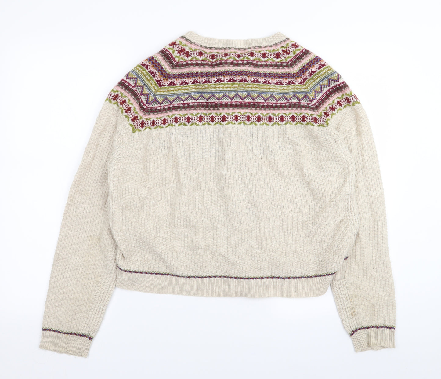 Indigo Womens Multicoloured Geometric  Cardigan Jumper Size 16