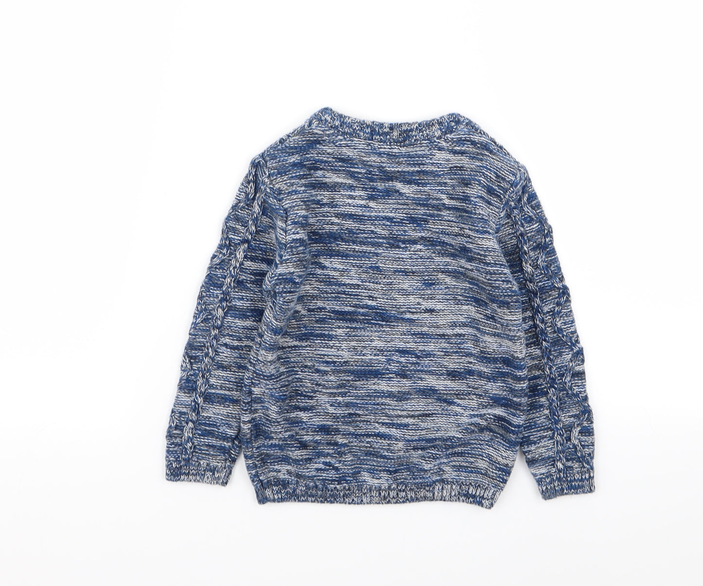 M&s Boys Blue   Pullover Jumper Size 2-3 Years