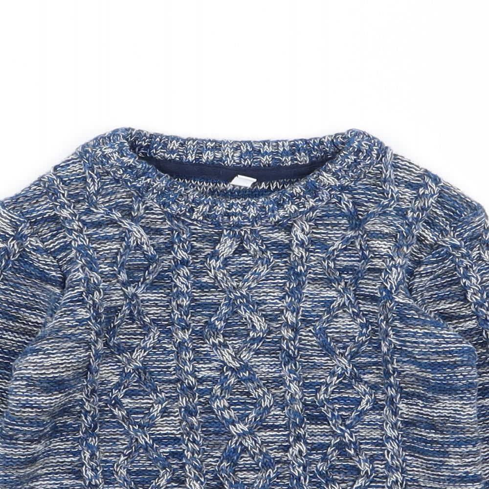 M&s Boys Blue   Pullover Jumper Size 2-3 Years