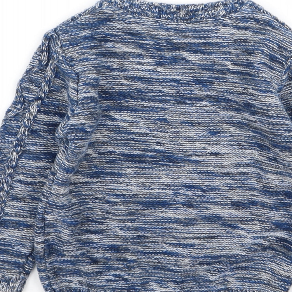 M&s Boys Blue   Pullover Jumper Size 2-3 Years