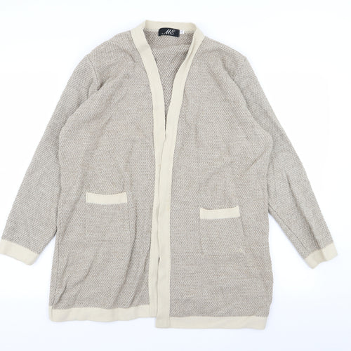 me Womens Beige   Cardigan Jumper Size L