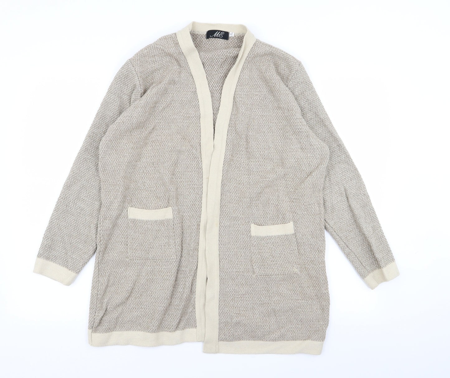 me Womens Beige   Cardigan Jumper Size L