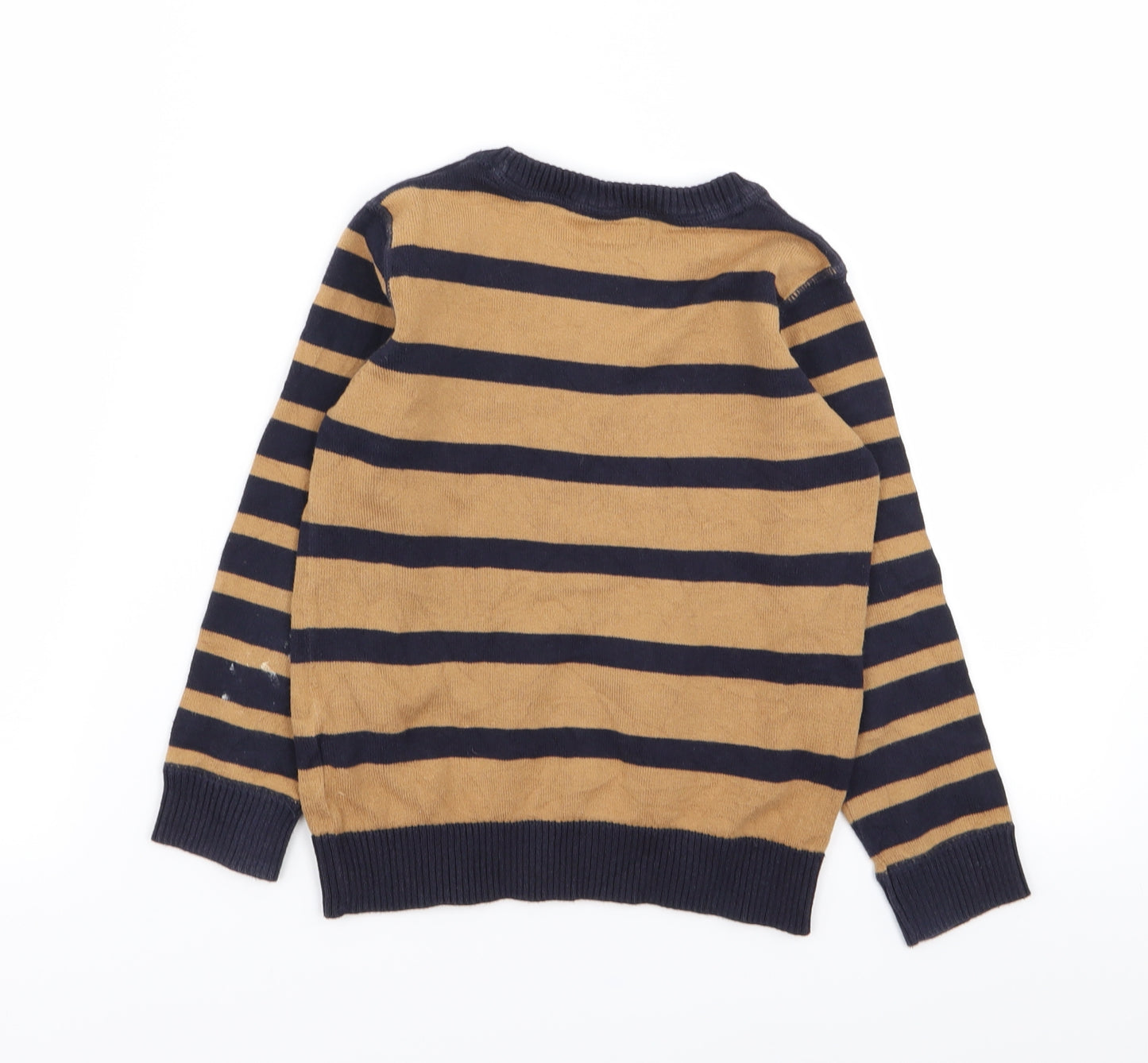 F&F Boys Multicoloured Striped  Pullover Jumper Size 6-7 Years