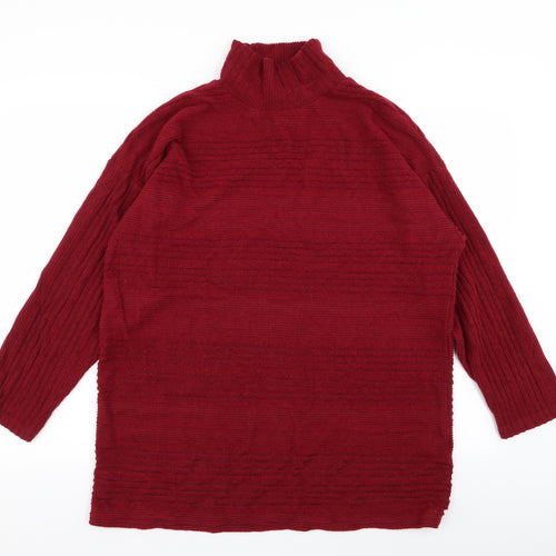 M&Co Womens Red   Pullover Jumper Size 16