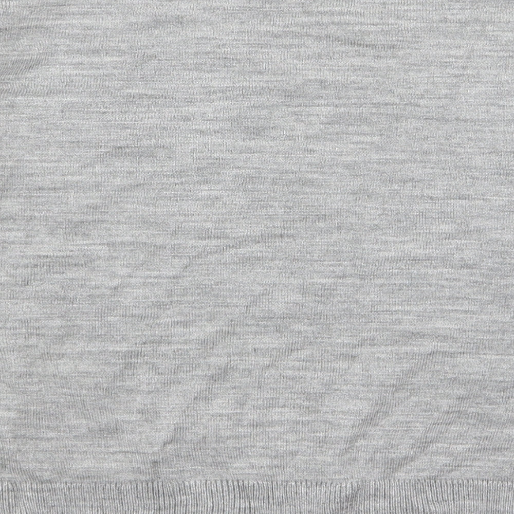 M&S Womens Grey   Pullover Jumper Size L  - star detail