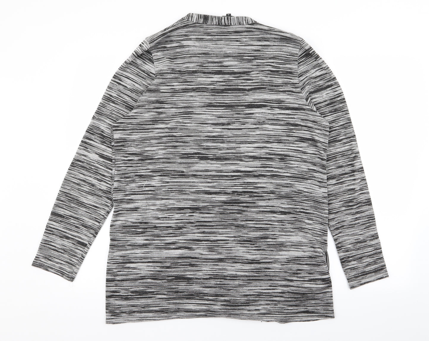 New Look Womens Grey Geometric  Cardigan Jumper Size 18
