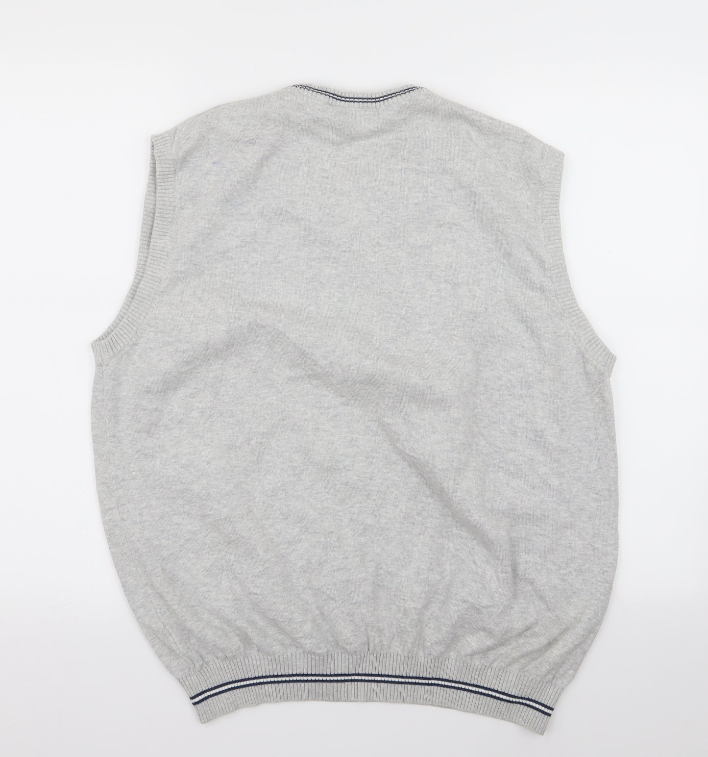 peter gribby Mens Grey Argyle/Diamond  Pullover Jumper Size 2XL