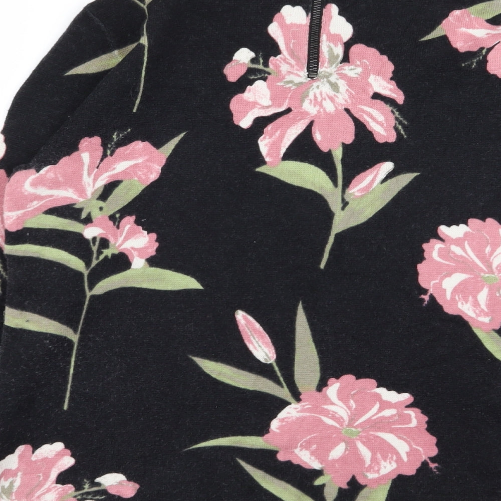 Per Una Womens Black Floral  Pullover Jumper Size 12