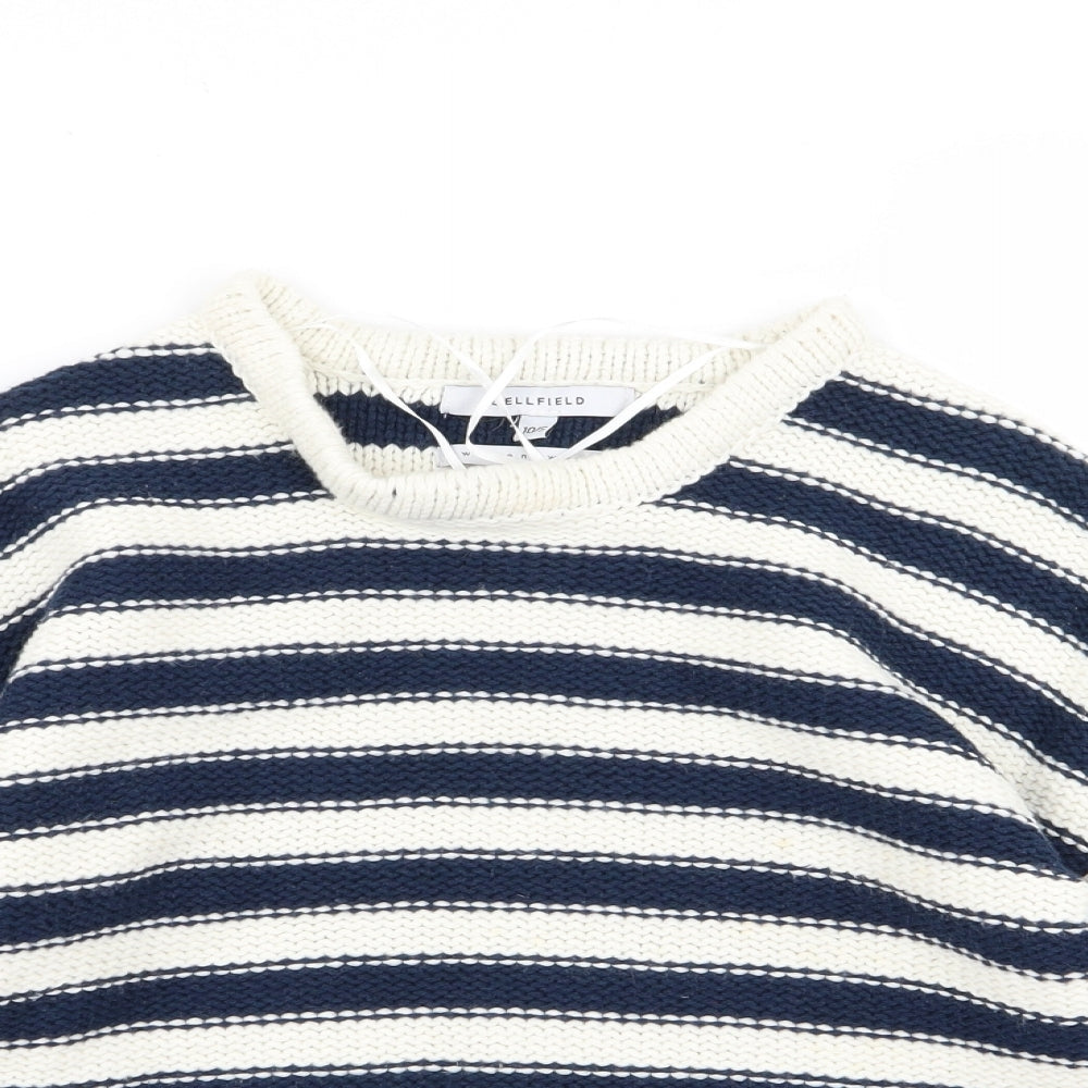 Bellfield Womens Multicoloured Striped  Pullover Jumper Size 10