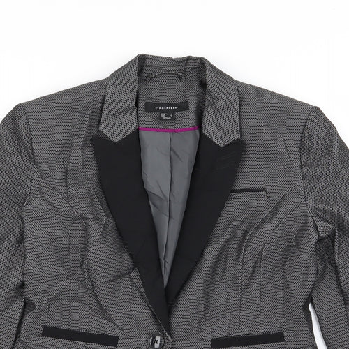 Primark Womens Black Geometric  Jacket Blazer Size 8