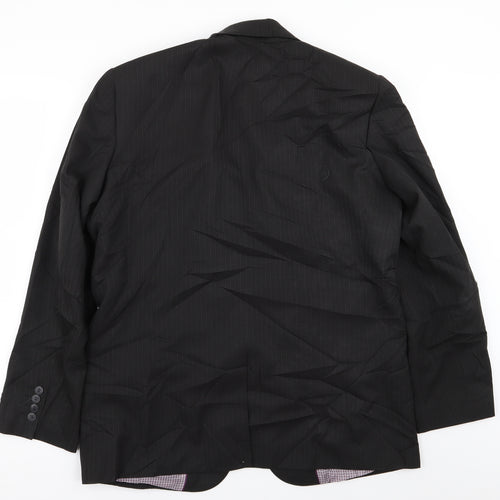 taylor and wright Mens Black Striped  Jacket Blazer Size 42