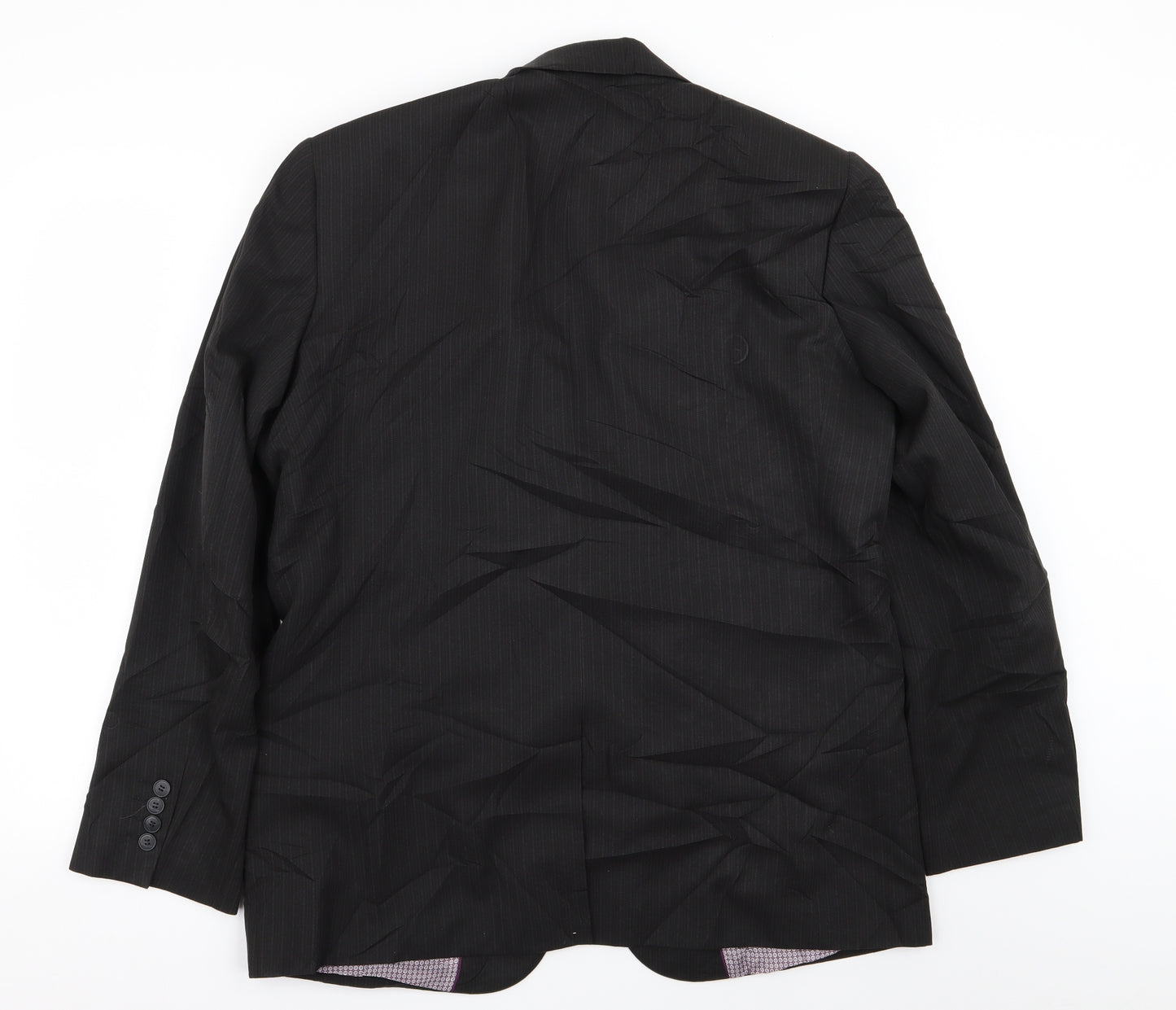 taylor and wright Mens Black Striped  Jacket Blazer Size 42