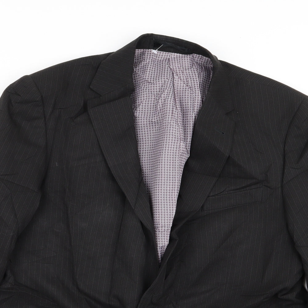 taylor and wright Mens Black Striped  Jacket Blazer Size 42