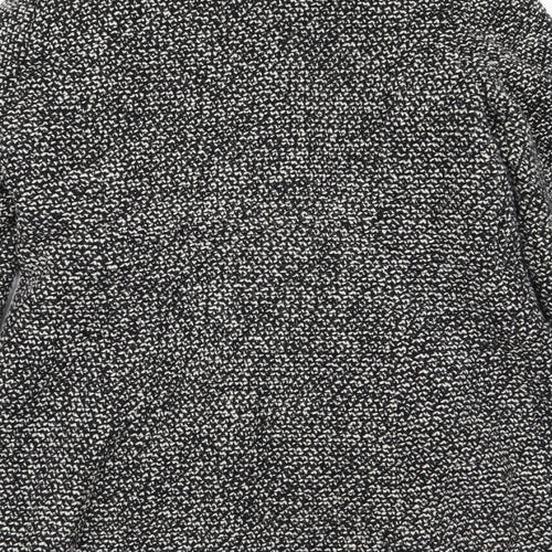 EWM Womens Grey Houndstooth  Overcoat Coat Size 12