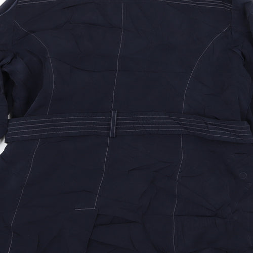 BM Womens Blue   Overcoat Coat Size 14