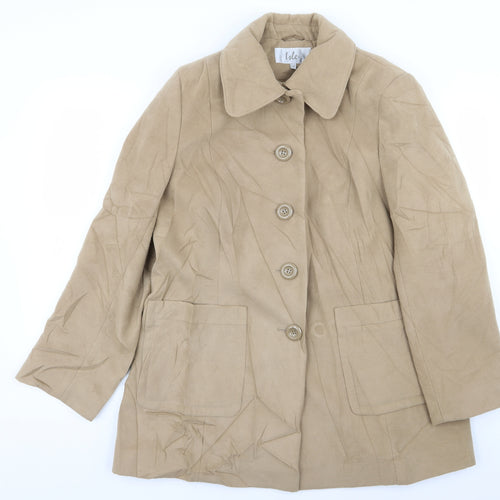 isle Womens Beige   Overcoat Coat Size 16