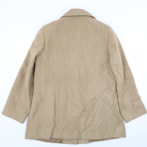 isle Womens Beige   Overcoat Coat Size 16
