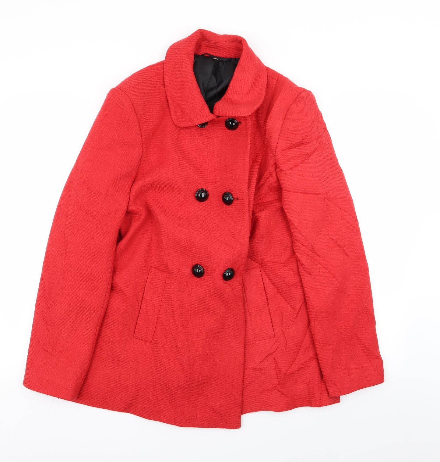 isle Womens Red   Overcoat Coat Size 14