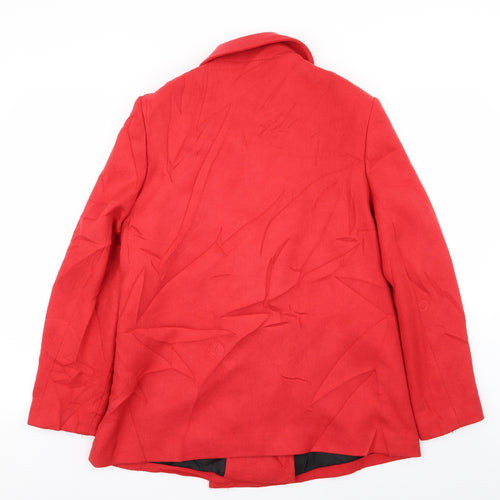 isle Womens Red   Overcoat Coat Size 14