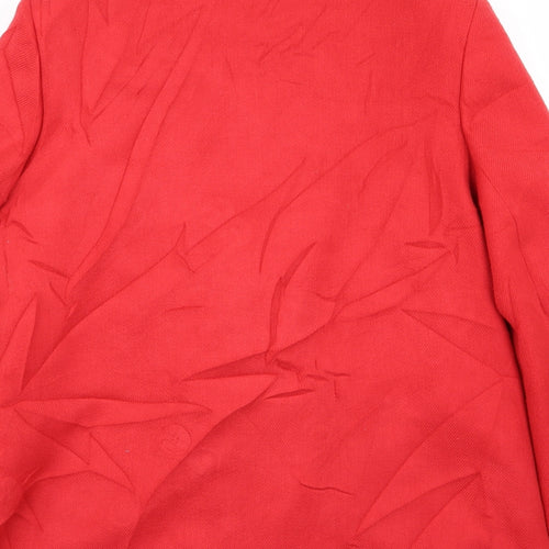 isle Womens Red   Overcoat Coat Size 14