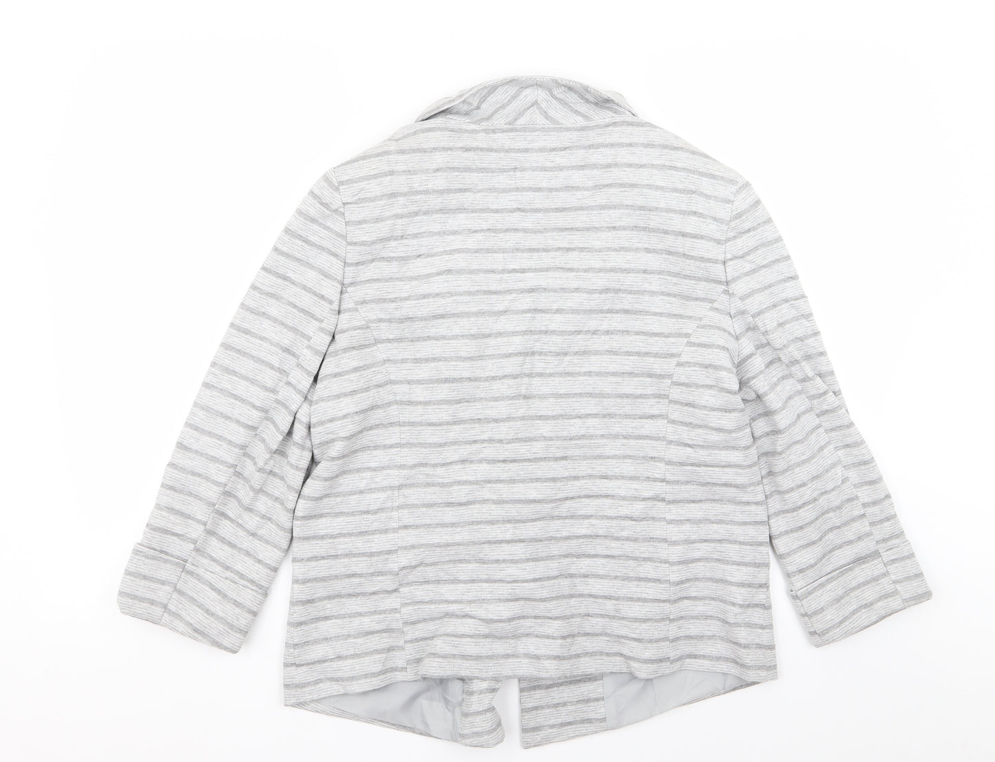 Principles Womens Grey Striped  Jacket Blazer Size 16