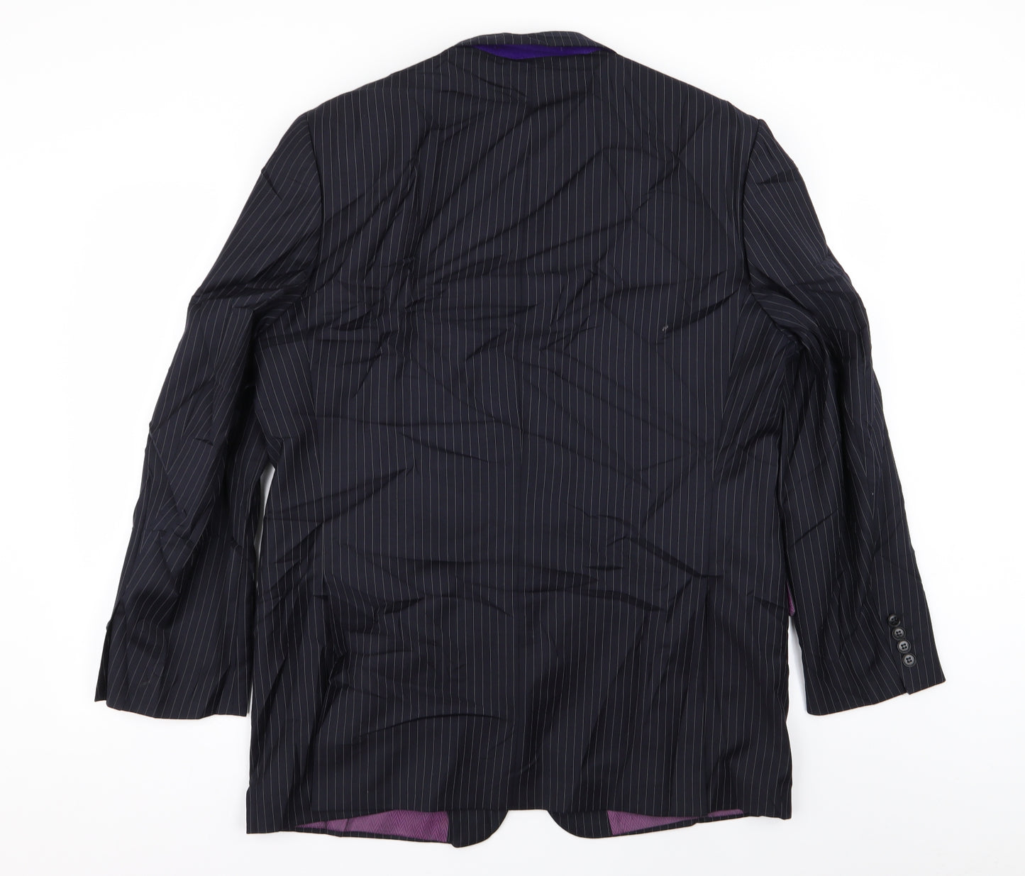 Racing Green Mens Blue Striped  Jacket Blazer Size 44