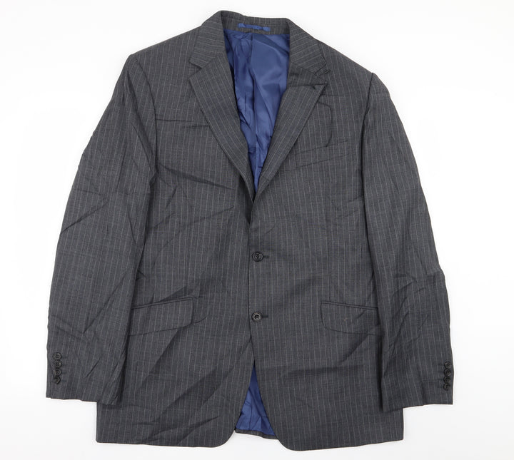 M&S Mens Grey Striped  Jacket Blazer Size 42