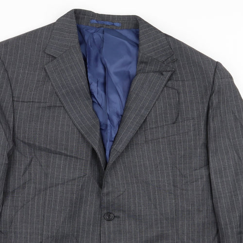 M&S Mens Grey Striped  Jacket Blazer Size 42