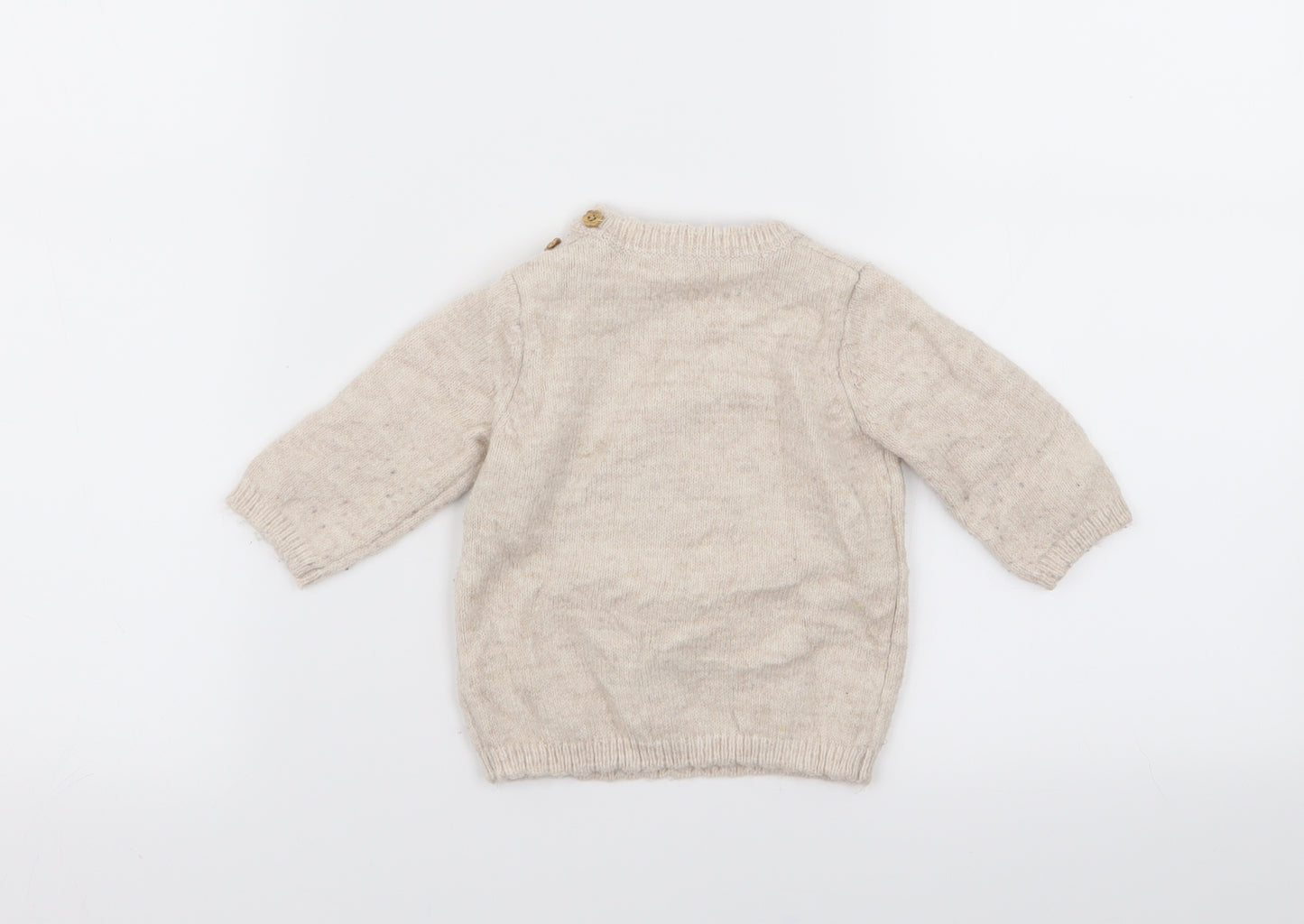 Asda George Girls Beige   Pullover Jumper Size 3-6 Months