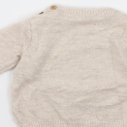 Asda George Girls Beige   Pullover Jumper Size 3-6 Months