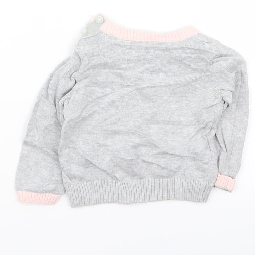 Primark Girls Grey   Pullover Jumper Size 3-6 Months