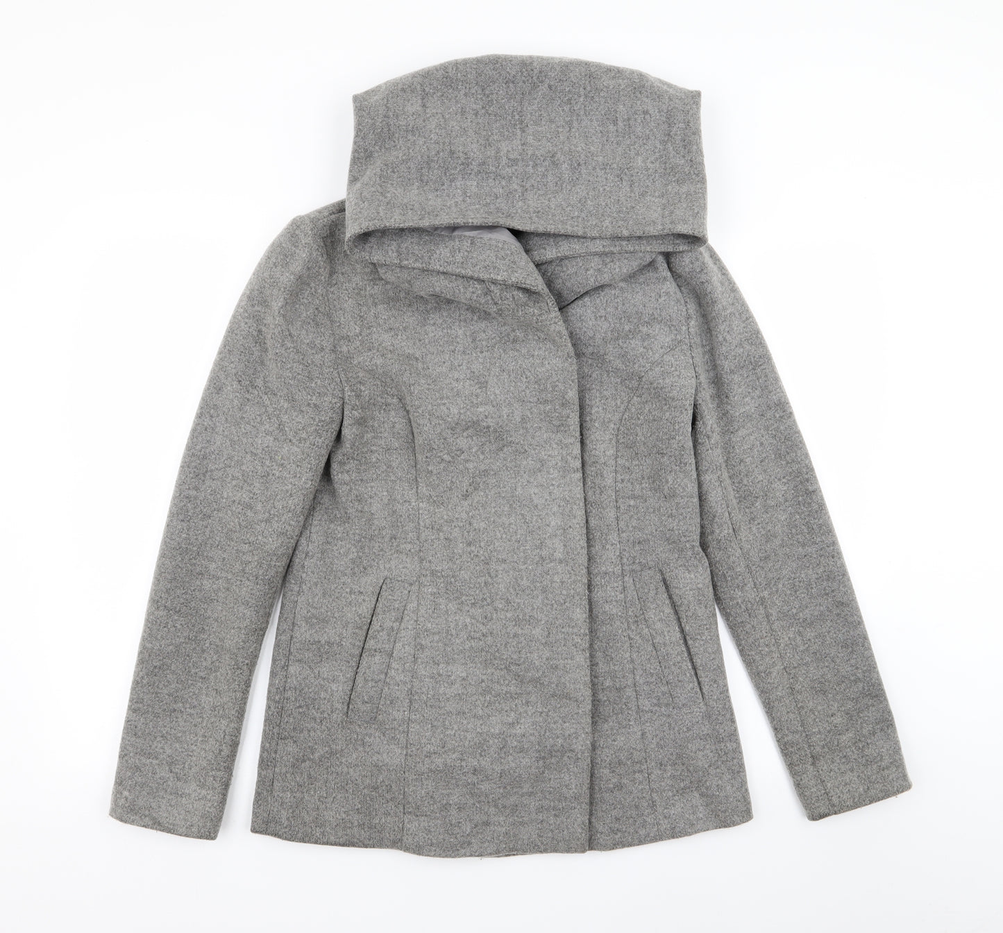 Primark Womens Grey   Overcoat Coat Size 8