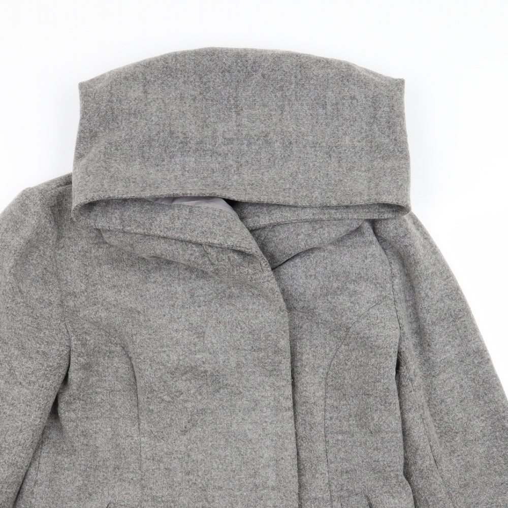 Primark Womens Grey   Overcoat Coat Size 8