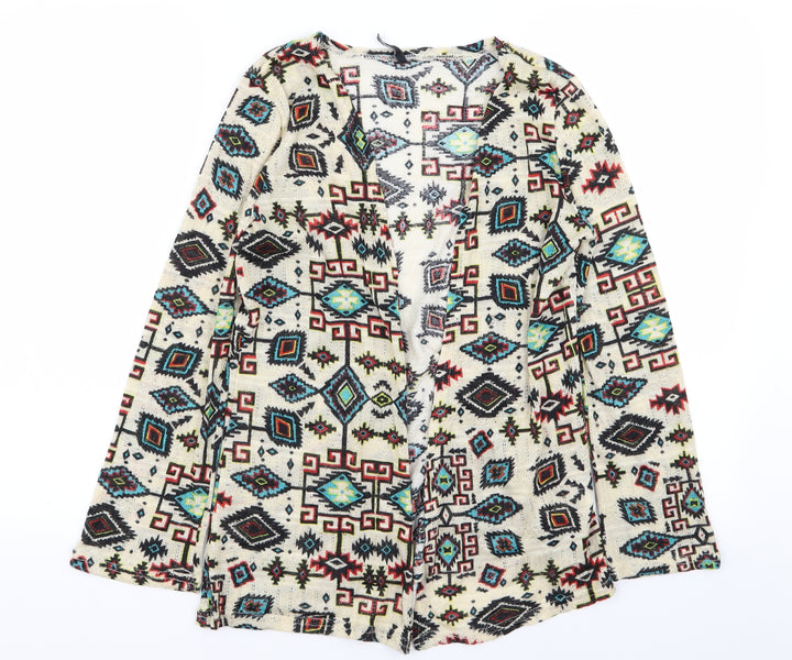 One Love Womens Multicoloured Geometric  Cardigan Jumper Size S