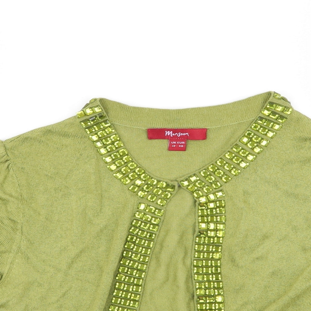 Monsoon Womens Green   Cardigan Jumper Size 12