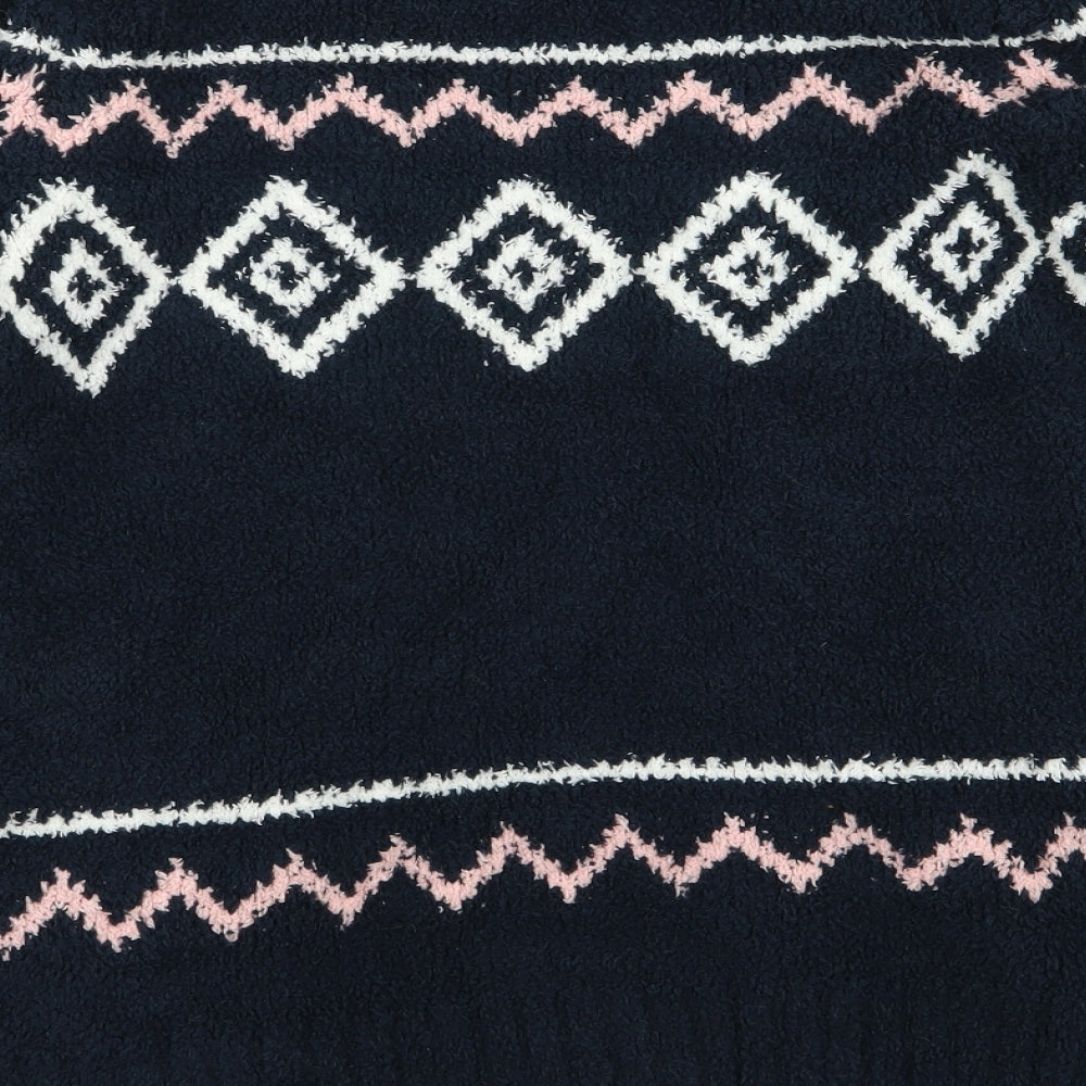 Abercrombie & Fitch Girls Blue Geometric  Cardigan Jumper Size 13-14 Years