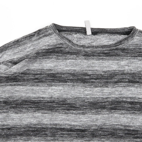 intuition Womens Grey Striped  Pullover Jumper Size 12
