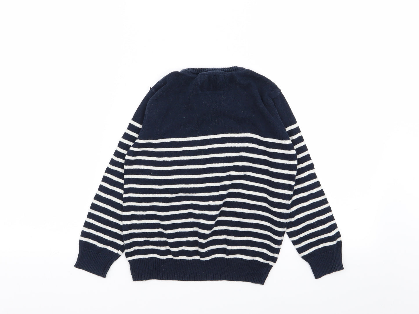 Rebel Boys Multicoloured Striped  Pullover Jumper Size 7-8 Years