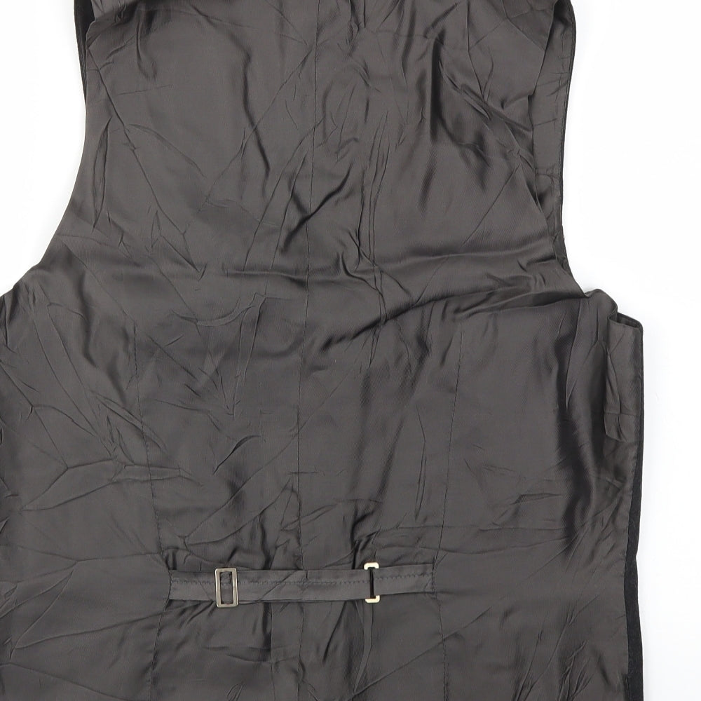 Preworn Mens Black   Jacket Suit Waistcoat Size 40