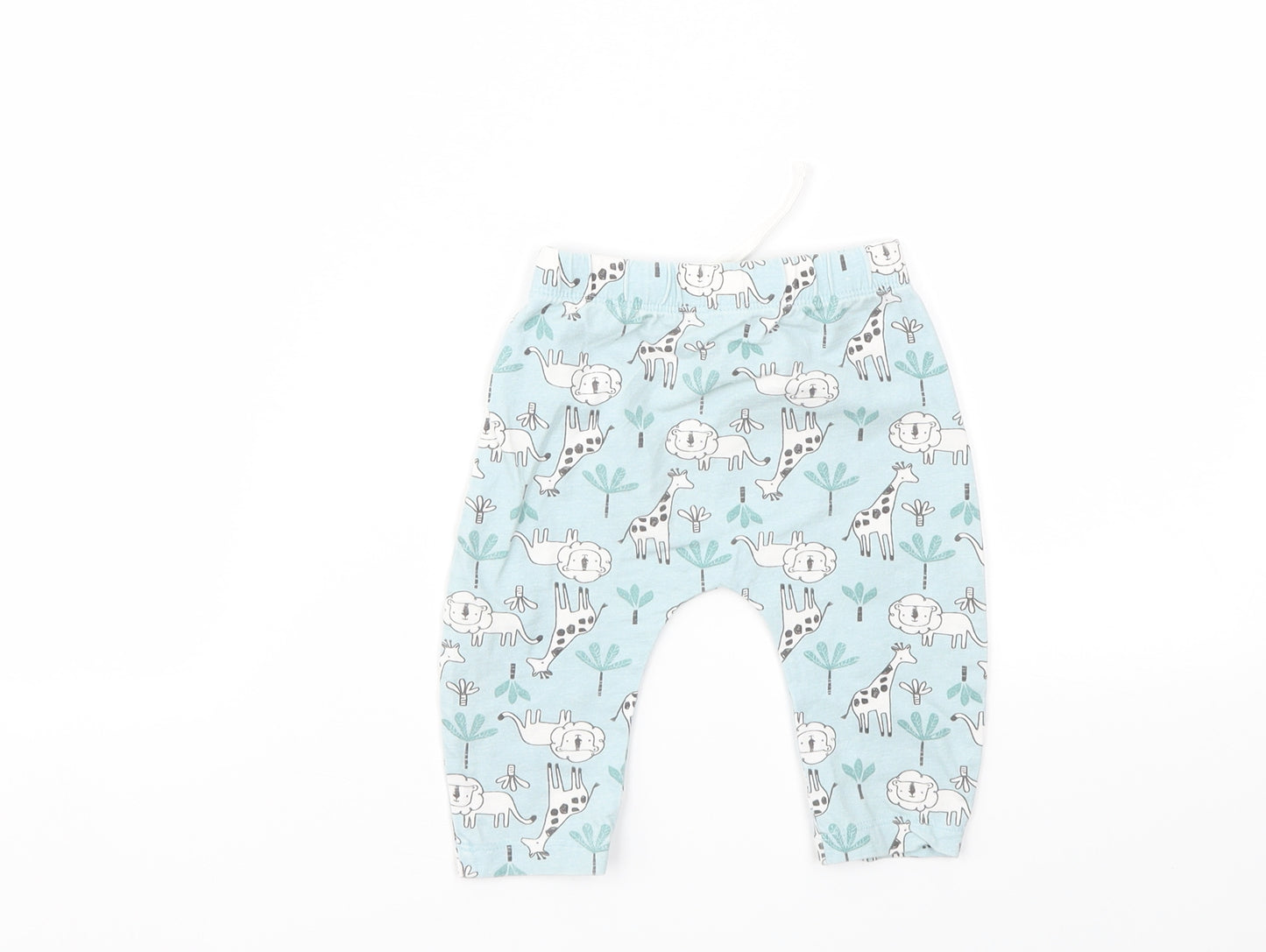 Matalan Boys Blue Animal Print  Capri Leggings Size 3-6 Months