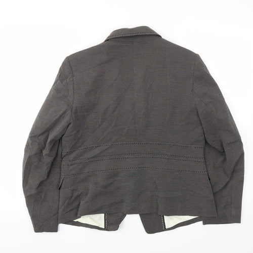 M&S Womens Grey   Jacket Blazer Size 14