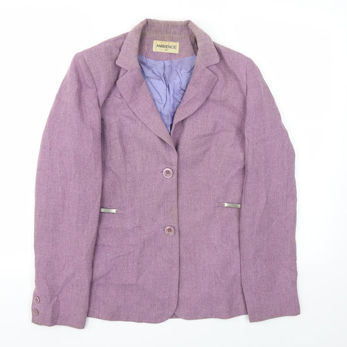 Ambience Womens Purple   Jacket Blazer Size 10